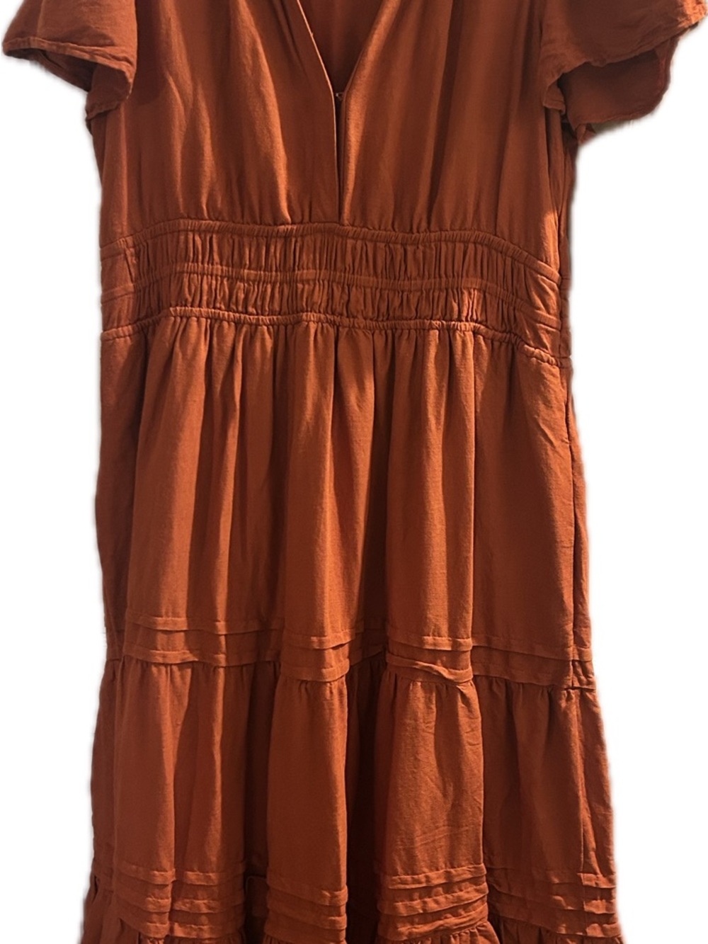 Anthropologie (Maeve) Somerset Maxi Dress, Linen Edition, in Orange - Picture 2 of 13